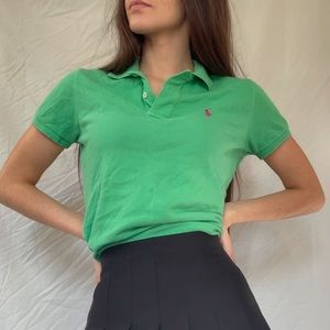Fitted Green Ralph Lauren Polo Shirt